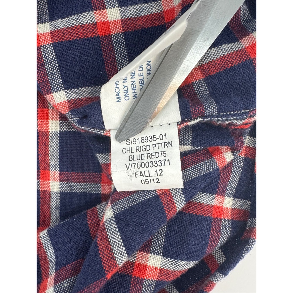 Gap Mens Classic Fit Plaid Button Down Shirt Blue Red Check 916935-01 M - Picture 3 of 9